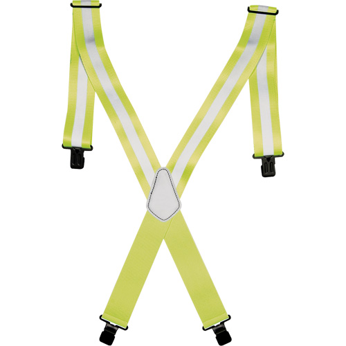 Bretelles de travail haute visibilit&eacute; 2", Jaune lime haute visibilit&eacute;, Couleur r&eacute;fl&eacute;chissante Argent, Taille unique Canadian Safety Group Inc.