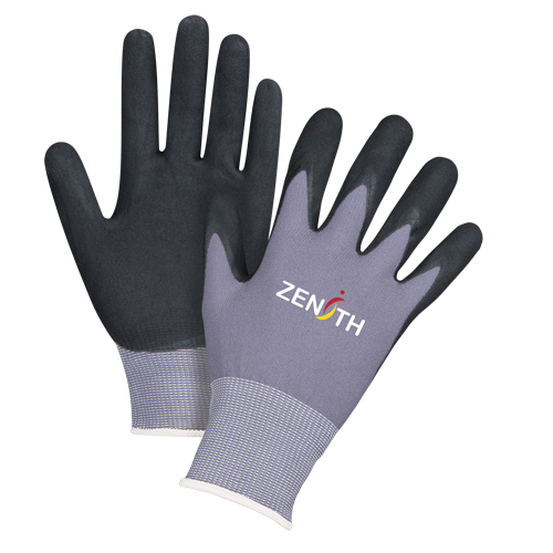 Gants ZX-1 de premi&egrave;re qualit&eacute; compatibles avec les &eacute;crans tactiles, 8/Moyen, R&ecirc;vetement Nitrile/Mousse de nitrile, Calibre 15, Enveloppe en Nylon Canadian Safety Group Inc.