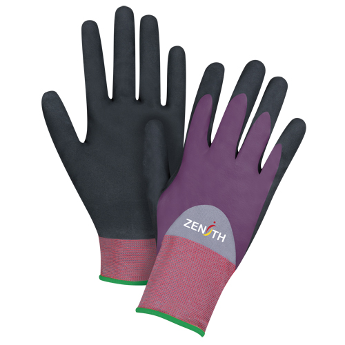 Gants enduits de premi&egrave;re qualit&eacute; ZX-2, 11/2T-Grand, R&ecirc;vetement Nitrile/Mousse de nitrile, Calibre 18, Enveloppe en Nylon Canadian Safety Group Inc.