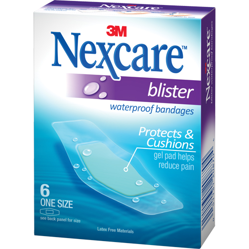 Nexcare Waterproof Blister Bandages, Rectangular/Square, 2-1/4", Plastic, Sterile Canadian Safety Group Inc.