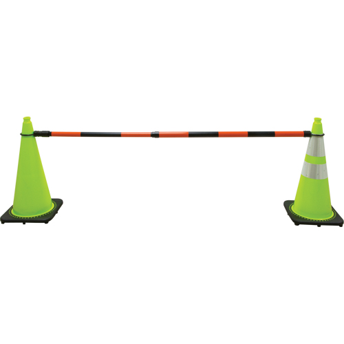 Retractable Cone Bar, 7' 5" Extended Length, Black/Orange Canadian Safety Group Inc.