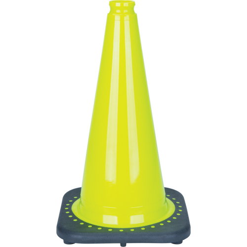 C&ocirc;ne de signalisation de premi&egrave;re qualit&eacute;, 18", Vert lime Canadian Safety Group Inc.