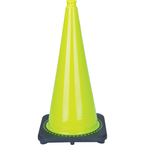 C&ocirc;ne de signalisation de premi&egrave;re qualit&eacute;, 28", Vert lime Canadian Safety Group Inc.