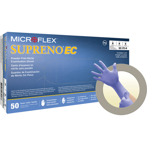 Supreno&reg; EC Gloves, Small, Nitrile, 5.5-mil, Powder-Free, Purple, Class 2 Canadian Safety Group Inc.