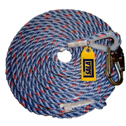 C&acirc;ble de s&eacute;curit&eacute; 50' avec crochet d'ancrage, Polyester/Polypropyl&egrave;ne Canadian Safety Group Inc.