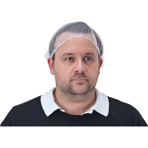 Hair Nets, Nylon, 18", White Canadian Safety Group Inc.