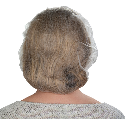 Bonnets bouffants non tiss&eacute;s, Polypropyl&egrave;ne, 21"/Grand, Blanc Canadian Safety Group Inc.