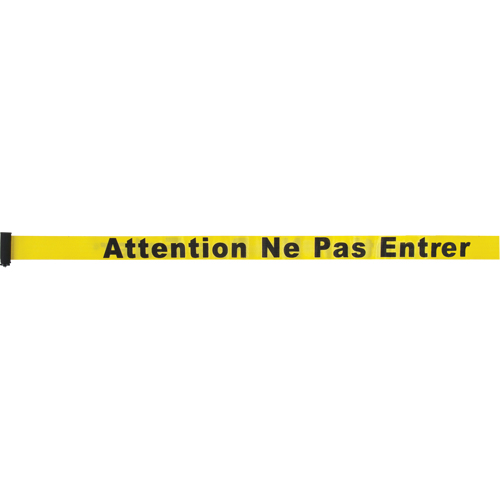 Tape Cassette for Build-Your-Own Crowd Control Barriers, Attention ne pas entrer, 7', Yellow Tape Canadian Safety Group Inc.