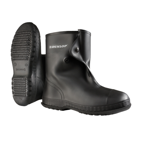 10" Black Overboots, PVC, Snap Closure, Fits Men's 6 - 7 Canadian Safety Group Inc.