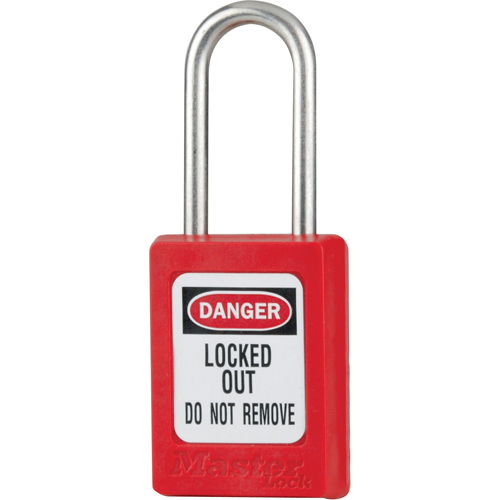 Cadenas de s&eacute;curit&eacute; S31 Zenex, Rouge, Cl&eacute;s diff&eacute;rentes, Thermoplastique, Largeur de 1-3/8" Canadian Safety Group Inc.