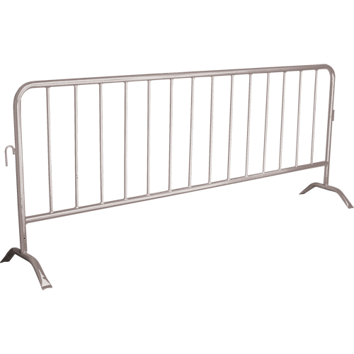 Portable Barrier, Interlocking, 102" L x 40" H, Silver Canadian Safety Group Inc.