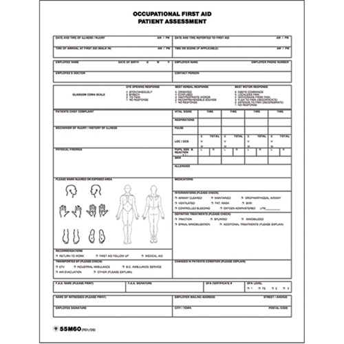 Patient Assessment Chart Canadian Safety Group Inc.