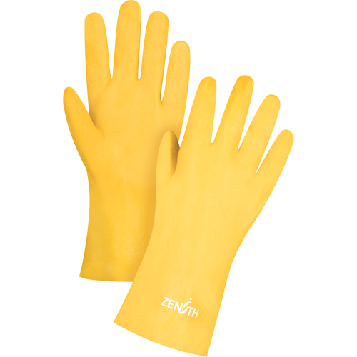 Rough-Finish Chemical-Resistant Gloves, Size 9, 12" L, PVC, Interlock Inner Lining, 47-mil Canadian Safety Group Inc.
