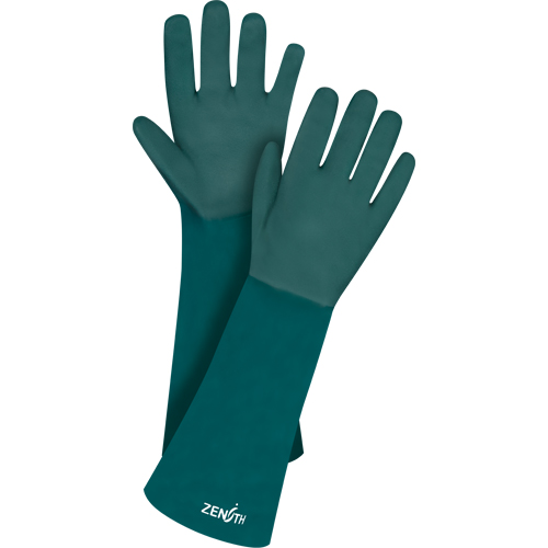 Double Dipped Green Gloves, 18" L, PVC, Cotton Jersey Inner Lining, 70-mil Canadian Safety Group Inc.