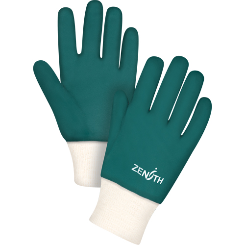 Double Dipped Green Gloves, 10" L, PVC, Cotton Jersey Inner Lining, 70-mil Canadian Safety Group Inc.