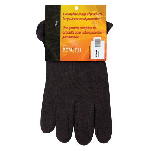 Jersey Gloves, Large, Brown, Red Fleece, Slip-On Canadian Safety Group Inc.