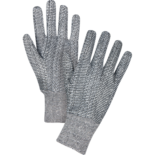 Jersey Gloves, Large, Salt & Pepper, Unlined, Knit Wrist Canadian Safety Group Inc.