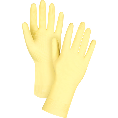 Premium Canary Yellow Chemical-Resistant Gloves, Size X-Large/10, 12" L, Rubber Latex, Flock-Lined Inner Lining, 18-mil Canadian Safety Group Inc.