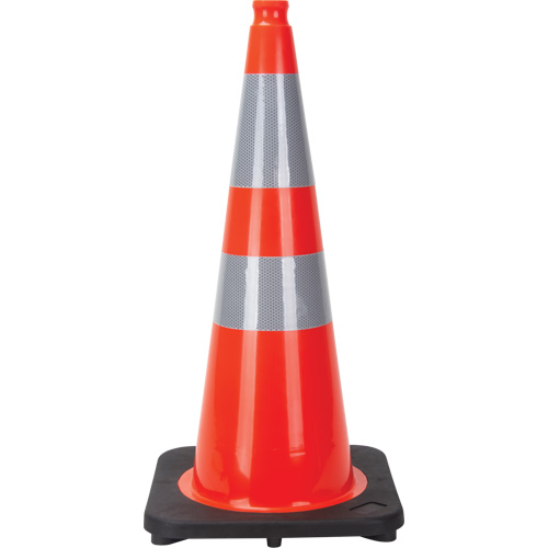 Traffic Cone, 28", Orange, 4" & 6" Reflective Collar(s) Canadian Safety Group Inc.