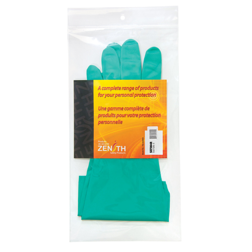 Gants r&eacute;sistants aux produits chimiques &agrave; prise en losange, Taille 8, 13" lo, Nitrile, Doublure en Ouat&eacute;e, 13 mils Canadian Safety Group Inc.