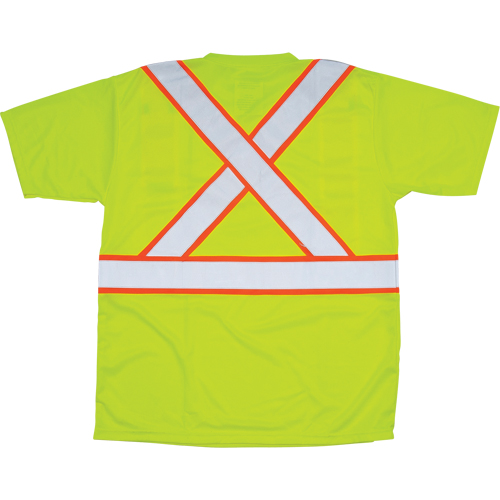 T-shirt conforme &agrave; la CSA, Polyester, 2T-Grand, Jaune lime haute visibilit&eacute; Canadian Safety Group Inc.