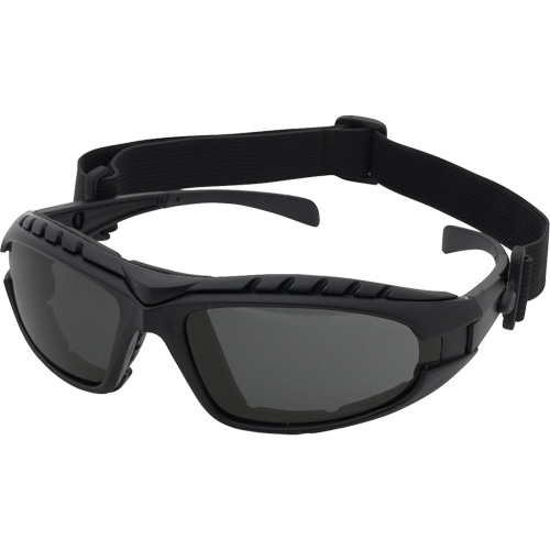 Lunettes de s&eacute;curit&eacute; &agrave; monture noire Dustdevil, Lentille Gris, Antibu&eacute;e/Anti-&eacute;gratignures, ANSI Z87+/R&eacute;pond ou surpasse la norme CSA Z94.3 Canadian Safety Group Inc.