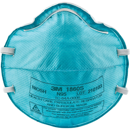 Respirateur 1860S contre les particules pour les soins de la sant&eacute;, N95, Certifi&eacute; NIOSH, Petit Canadian Safety Group Inc.