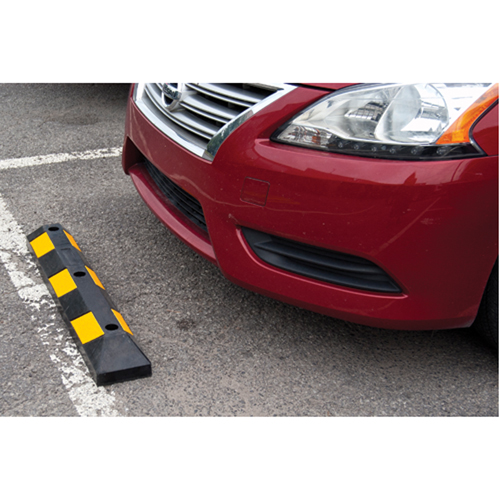 Butoir pour espace de stationnement, Caoutchouc, 3' l, Noir/Jaune Canadian Safety Group Inc.