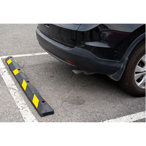 Butoir pour espace de stationnement, Caoutchouc, 6' l, Noir/Jaune Canadian Safety Group Inc.