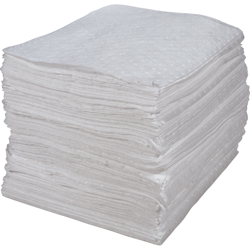 Feuilles absorbantes li&eacute;es de premi&egrave;re qualit&eacute;, Huile seulement, 15" x 17", 30 gal. d'absorption Canadian Safety Group Inc.
