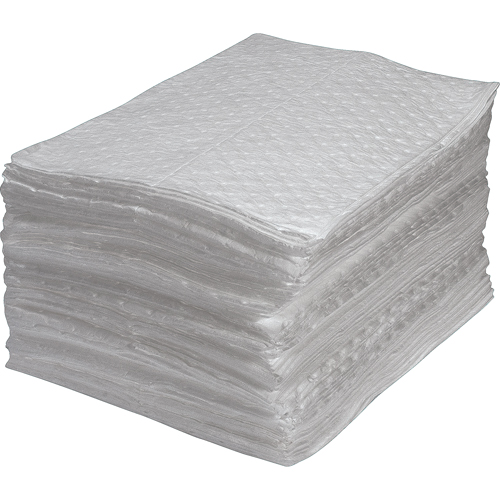 Premium Fine Fibre Sorbent Pads, Oil Only, 15" x 17", 30 gal. Absorbancy Canadian Safety Group Inc.