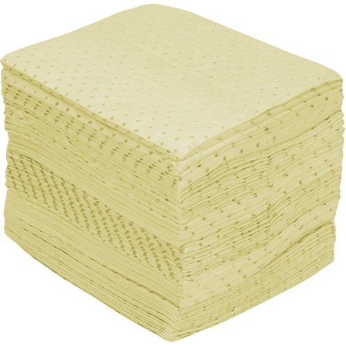 Feuilles absorbantes en fibres fines de premi&egrave;re qualit&eacute;, Mati&egrave;res dangereuses, 15" x 17", 30 gal. d'absorption Canadian Safety Group Inc.