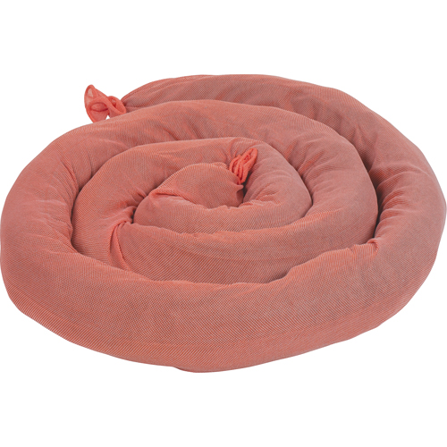 Remblais tubulaires absorbants, Mati&egrave;res dangereuses, Absorption 50 gal., 3" la x 8' lo, Pqt de 15 Canadian Safety Group Inc.