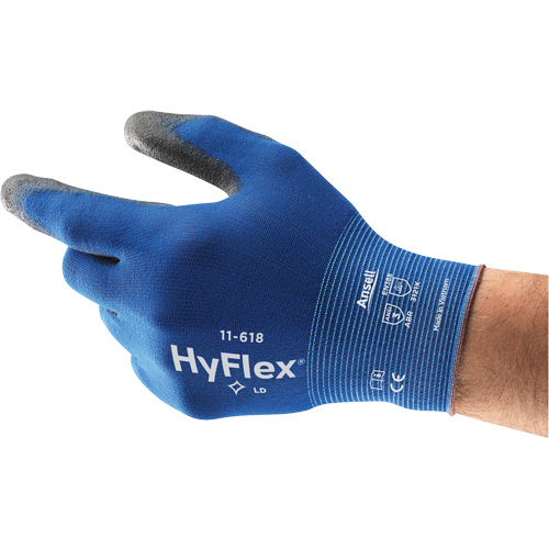 Gants Hyflex 11-618, 9/Grand, R&ecirc;vetement Polyur&eacute;thane, Calibre 18, Enveloppe en Nylon Canadian Safety Group Inc.