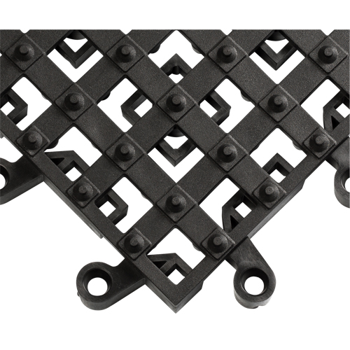 Tapis ErgoDeck avec crampons antid&eacute;rapants int&eacute;gr&eacute;s No 553, PVC, 1-1/2' la c, 1-1/2' lo, 7/8" &eacute;paisseur, Noir Canadian Safety Group Inc.