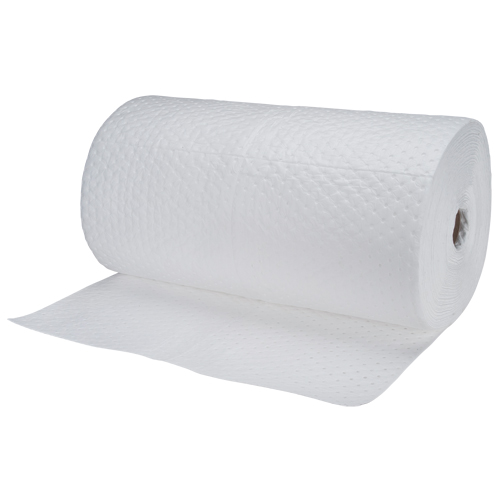Rouleaux absorbants en fibres fines de calibre industriel, Lourd, 150' lo x 30" la, Absorption 70 gal. Canadian Safety Group Inc.