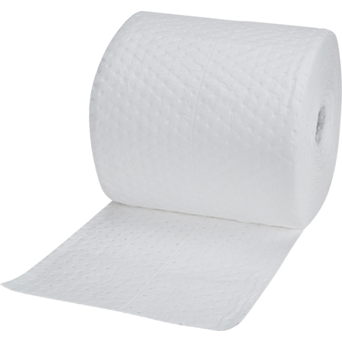 Industrial-Grade Fine Fibre Sorbent Rolls, Heavyweight, 150' L x 15" W, 35 Gal. Absorbancy Canadian Safety Group Inc.