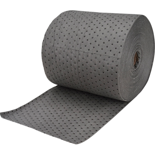 Rouleaux absorbants en fibres fines de calibre industriel, Poids moyen, 150' lo x 15" la, Absorption 25 gal. Canadian Safety Group Inc.
