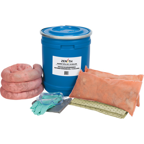 Trousse de lutte contre les d&eacute;versements de premi&egrave;re qualit&eacute; pour camion, Mati&egrave;res dangereuses, Baril, Absorbance de 10 gal. US Canadian Safety Group Inc.