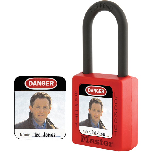&eacute;tiquettes d'identification &agrave; photo pour cadenas en thermoplastique Zenex Canadian Safety Group Inc.