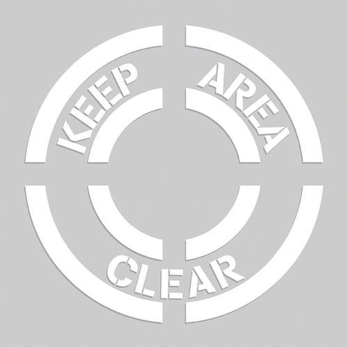 Pochoirs de marquage du sol - Keep Area Clear, Pictogramme, 20" x 20" Canadian Safety Group Inc.