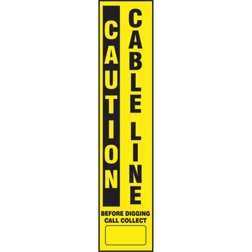 D&eacute;calcomanies pour piquet flexible de marquage - Caution Cable Line Canadian Safety Group Inc.