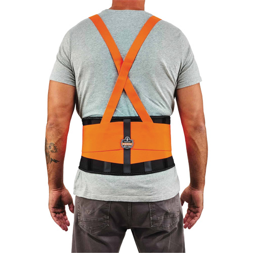 Ceinture de support dorsal haute visibilit&eacute; en &eacute;lasthanne ProFlex 100HV, &eacute;lastique, Petit Canadian Safety Group Inc.