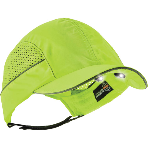 Casquette &agrave; bord long avec &eacute;clairage DEL Skullerz 8960, Vert lime haute visibilit&eacute; Canadian Safety Group Inc.