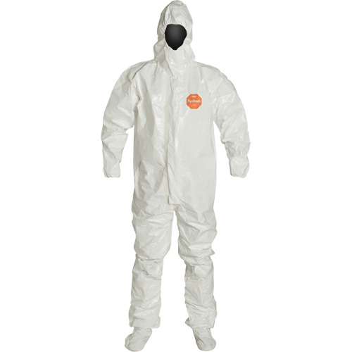 Hooded Coveralls, Saranex&reg; 23P/Tychem&reg; 4000, 2X-Large, White Canadian Safety Group Inc.