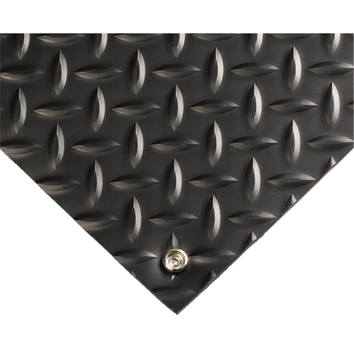 Electrically Conductive Mat No.785, 3' W x 75' L x 5/32" T, PVC, Diamond, Black Canadian Safety Group Inc.