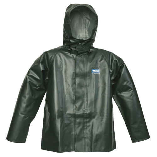 Manteau de pluie Journeyman r&eacute;sistant aux produits chimiques, Petit, Vert, Polyester/PVC Canadian Safety Group Inc.