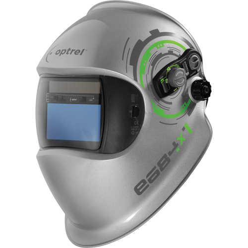 e684 Welding Helmets, 3.94" L x 1.97" W View Area, 4/5 - 13 Shade Range, Silver Canadian Safety Group Inc.