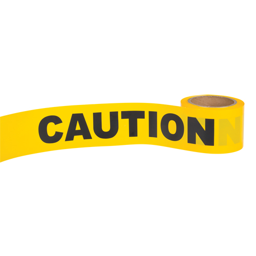 "Caution" Barricade Tape, English, 3" W x 300' L, 1.5 mils, Black on Yellow Canadian Safety Group Inc.
