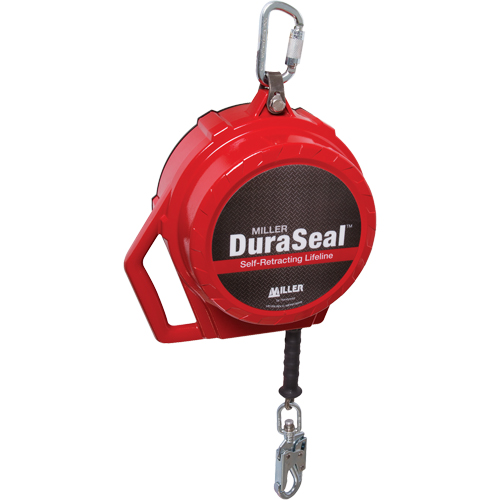 Cordage de s&eacute;curit&eacute; autor&eacute;tractable Miller DuraSeal, 50', Acier inoxydable, Pivotant Canadian Safety Group Inc.